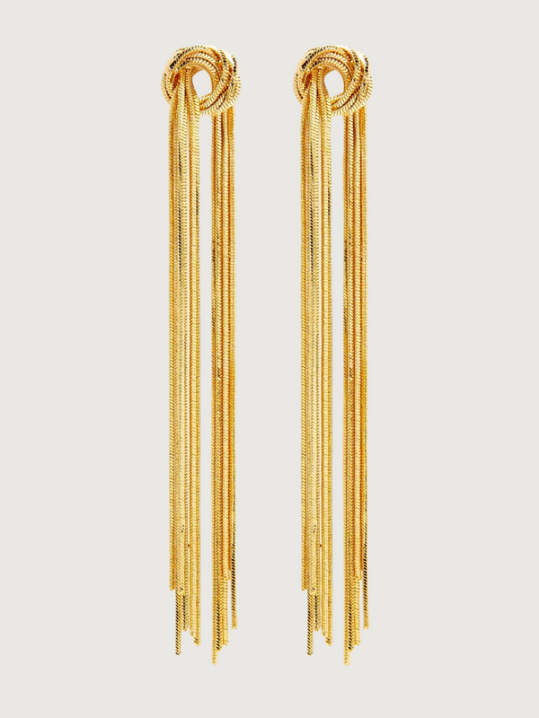 Clara Tassel Earrings in 18K Gold Plating