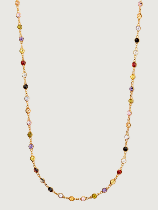 Cora Rainbow Necklace in Sterling Silver with 18K Gold Plating