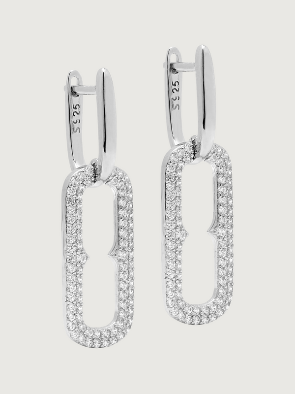 Dina Hoop Earrings in Sterling Silver