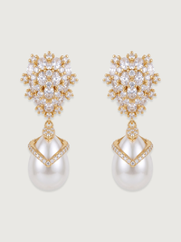 Ellara Pearl Dangle Earrings
