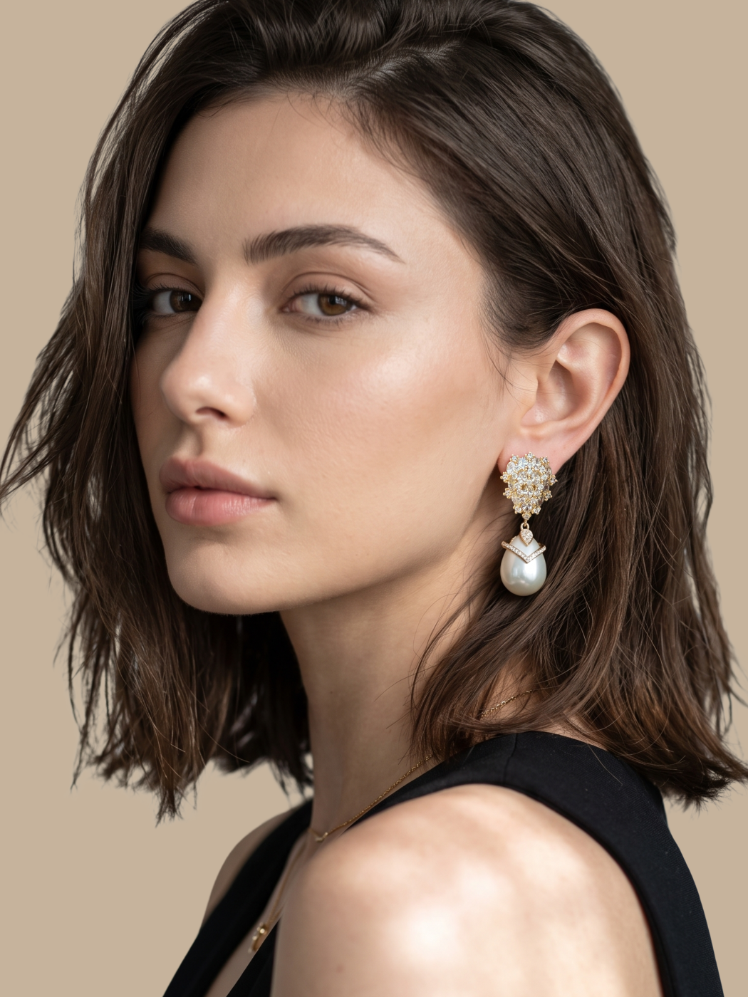 Ellara Pearl Dangle Earrings