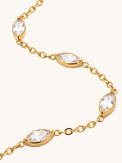 Eloise Marquise Bracelet on a plain cream background, view 2