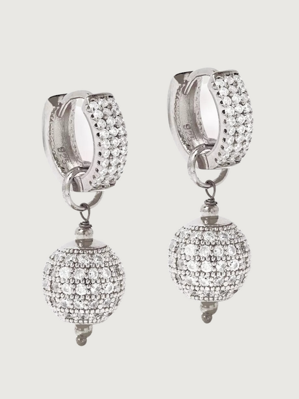 Farah Huggie Hoop Earrings in Sterling Silver