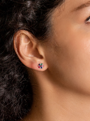 Flora Stud Earrings in Sterling Silver