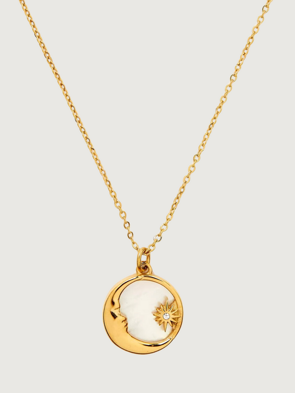 Nova Pendant Necklace in 18k Gold Plated Stainless Steel