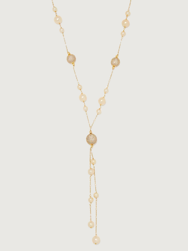 Sherine Tassel Necklace in 18K Gold Plated Sterling Silver