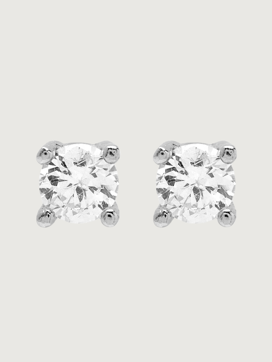 Tia Stud Earrings in Sterling Silver Jewelry for Pierced Ears 925 Metal Stone One Size 0.3gms