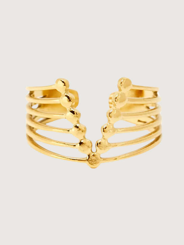 Valentina Open Ring in 18k Gold-Plated Stainless Steel