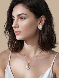 Yasmine Pearl Pendant Necklace Set
