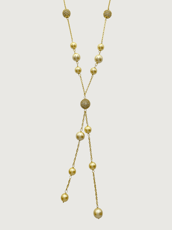 Sherine Tassel Necklace in 18K Gold Plated Sterling Silver