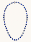Front View of Vivienne Tennis Necklace Comfort Fit Rhodium Plated Brass 16 inches 26gms Mix Metal