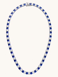 Front View of Vivienne Tennis Necklace Comfort Fit Rhodium Plated Brass 16 inches 26gms Mix Metal