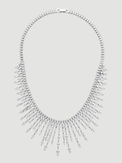 Rear View of Kaia Necklace Set With Earrings And Bracelet in Rhodium Plated Metal Comfort Fit Copper One Size 67.7gms Mix