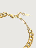 Rear View of Atlantic Sparkle Agate Bracelet in 18K Gold Plated Metal Adjustable Length 18k Steel | Hypoallergenic Tarnish Resistant Sweat Water Stone Eco - Friendly One Size 5.2gms