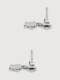 Rear View of Little Princess Butterfly Dangle Earrings Jewelry for Pierced Ears 925 Sterling Silver One Size 1.8gms