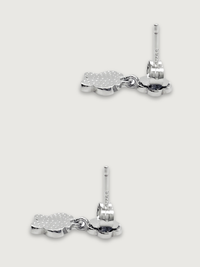 Rear View of Little Princess Butterfly Dangle Earrings Jewelry for Pierced Ears 925 Sterling Silver One Size 1.8gms