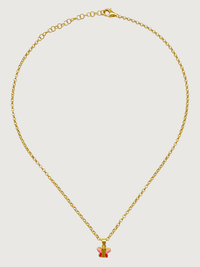 Rear View of Little Princess Butterfly Pendant Necklace in 18k Gold Plated sterling silver Adjustable Length 925 Sterling Silver Metal 14 inches 4gms