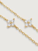 Rear View of Irene Star Charm Anklet in 18K Gold Plated Sterling Silver Adjustable Length 18k 925 1.7gms