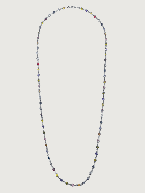 Cora Long Necklace in 925 Sterling Silver
