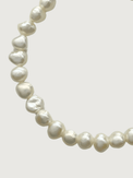 Closeup of Ariel Keshi Pearl Bracelet in 925 Sterling Silver Adjustable Length Metal Stone One Size 8.3gms