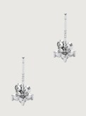 Rear View of Irene Star Stud Earrings in 925 Sterling Silver Jewelry for Pierced Ears 0.6gms