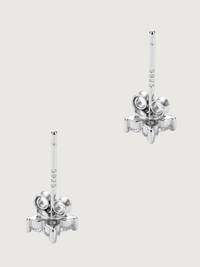 Rear View of Irene Star Stud Earrings in 925 Sterling Silver Jewelry for Pierced Ears 0.6gms