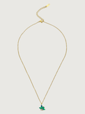 Rear View of Jayda Pendant & Earrings in 18k Gold Plated Metal Jewelry for Pierced Ears Steel | Hypoallergenic Tarnish Resistant Sweat Water One Size 4gms Yellow