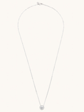 Rear View of Ava Solitaire Pendant Necklace Adjustable Length 925 Sterling Silver 18 inches 2.7gms
