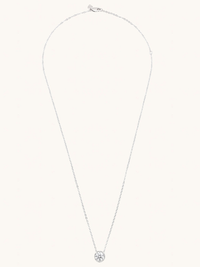 Rear View of Ava Solitaire Pendant Necklace Adjustable Length 925 Sterling Silver 18 inches 2.7gms