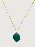 Front View of Liana Pendant Necklace in 18K Gold Plated Sterling Silver Fixed Length 18k 925 Metal Stone One Size 3.3gms