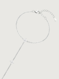 Rear View of Irene Star Hand Chain Bracelet in 925 Sterling Silver Comfort Fit One Size 1.5gms
