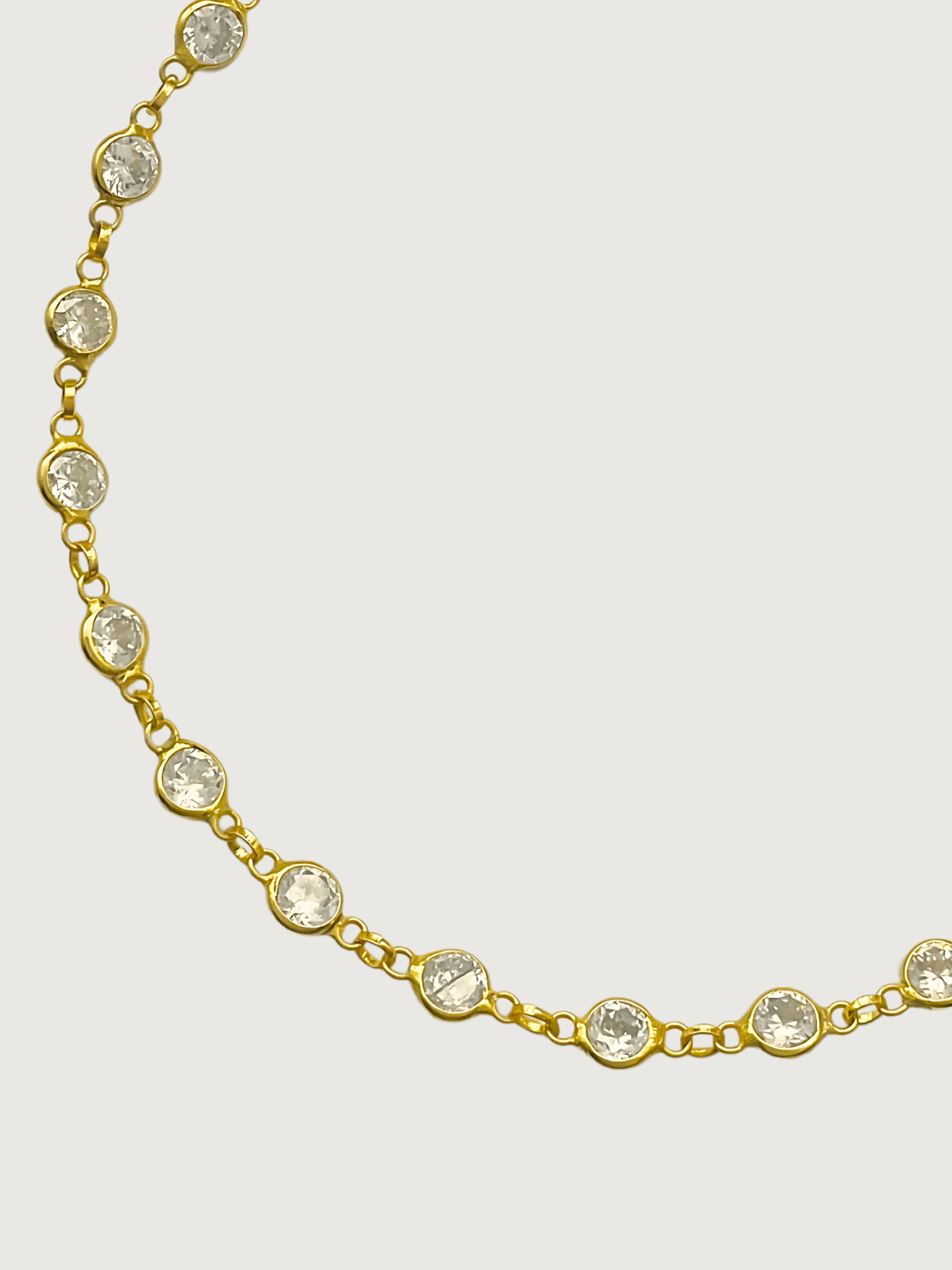 Closeup of Cora Bracelet in 18K Gold Plated Sterling Silver Adjustable Length 18k 925 Brass Metal One Size 3.1gms