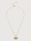 Rear View of Aara Butterfly Necklace in 18K Gold Plated Sterling Silver Adjustable Length 18k 925 Metal One Size 2.7gms