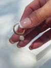 Jenna Pearl Hoop Earrings