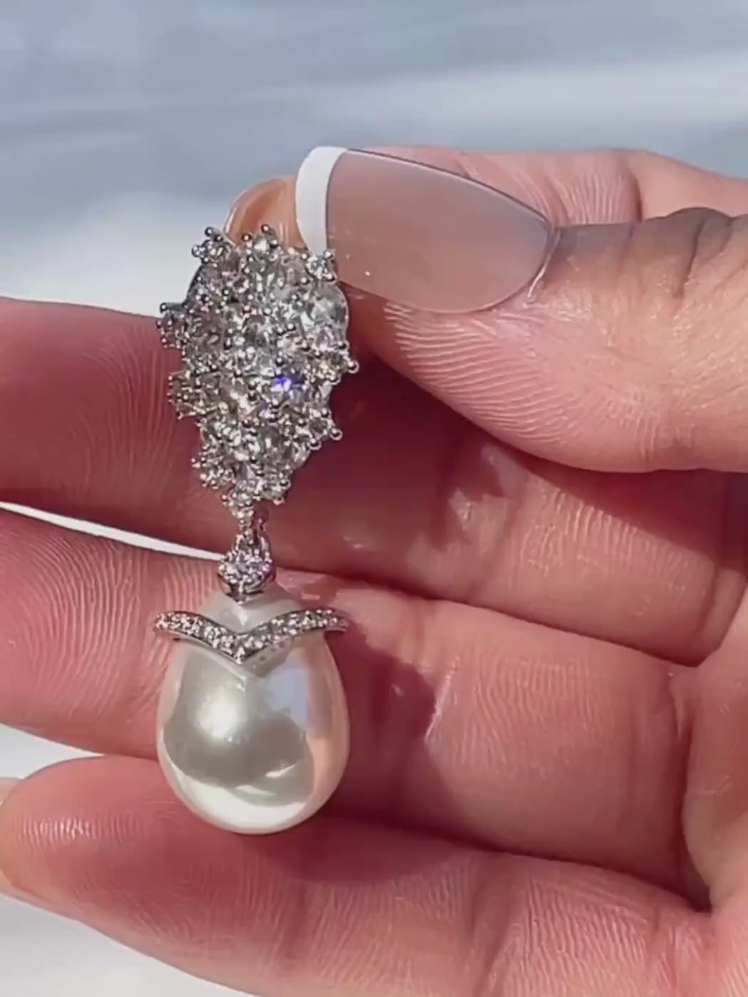 Ellara Pearl Dangle Earrings