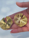 Megan Spiral statement Earrings in 18K Gold Plated Metal