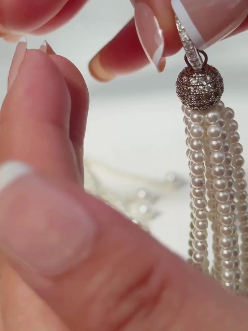 Selina Pearl Tassel Earrings