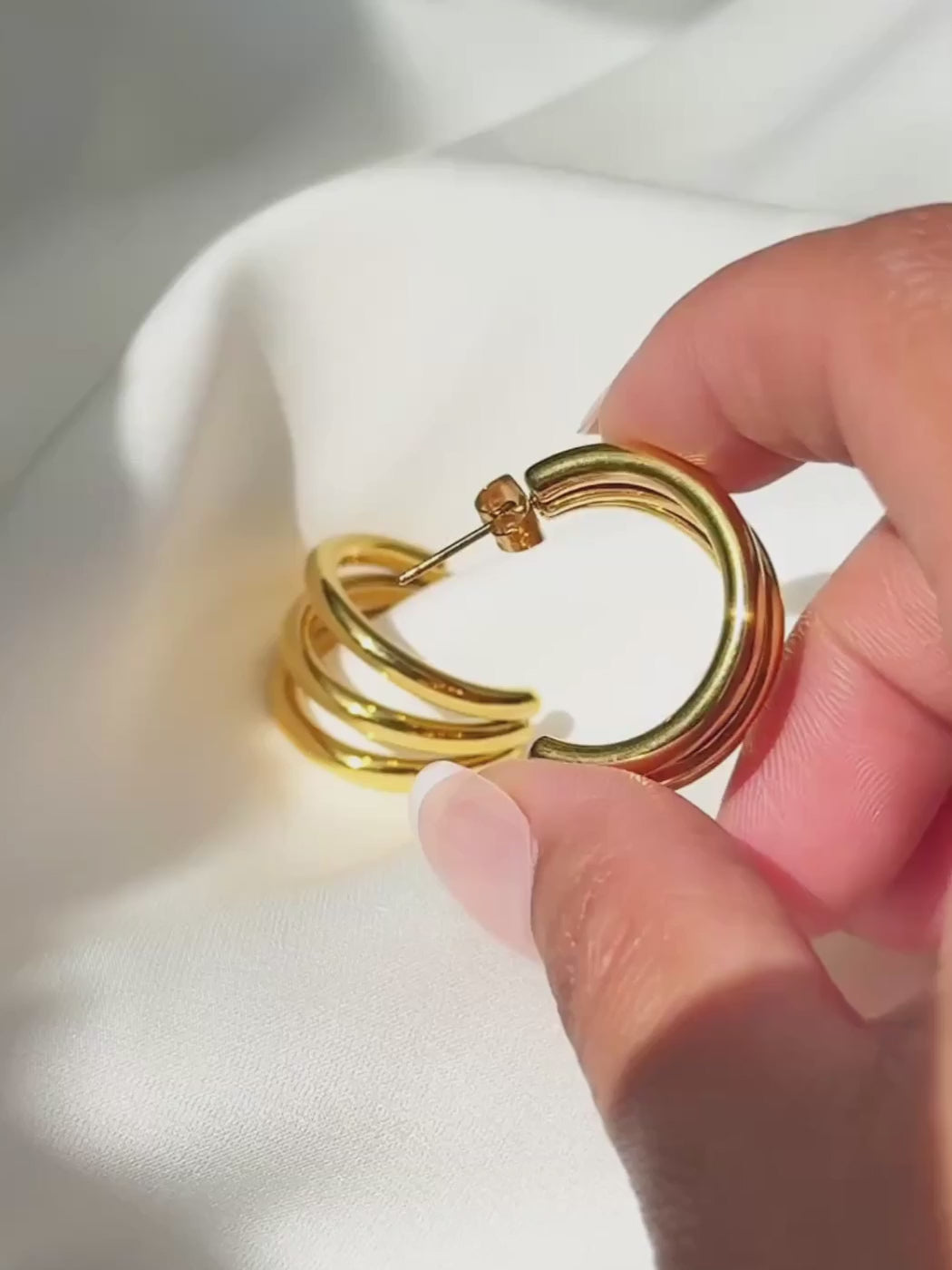 Sasha Sun Glitter Waterproof Hoop Earrings