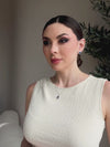 Video of Ayesha Necklace & Earrings Set in Sterling Silver- Blue Fixed Length 925 Silver Metal Stone One Size 9.1gms