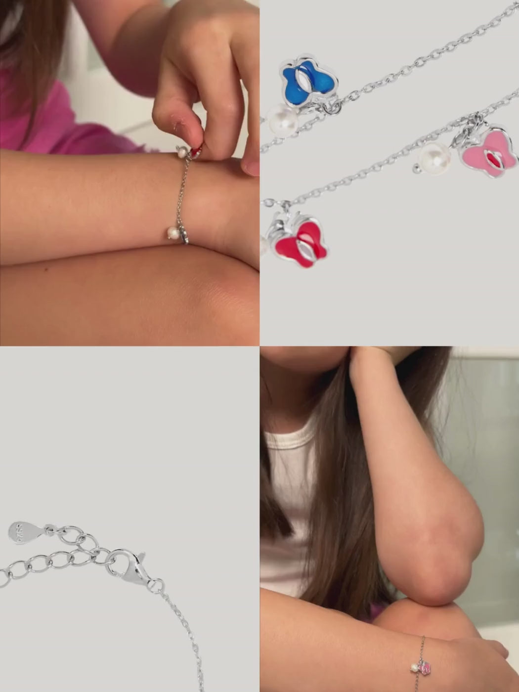 Video of Little Princess Butterfly Dangle Earrings in Sterling silver Jewelry for Pierced Ears 925 Silver Metal One Size 1.8gms