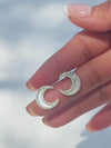 Luna Crescent Stud Earrings
