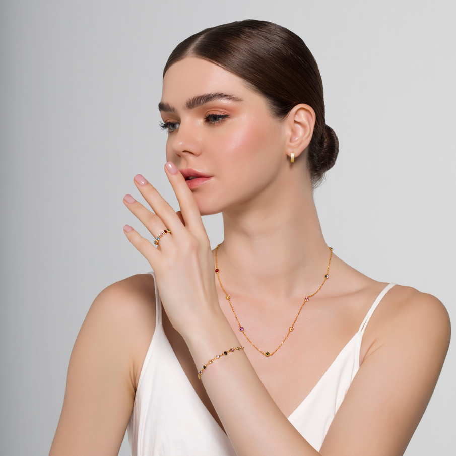 Mila Multicolr  Ring in sterling silver
